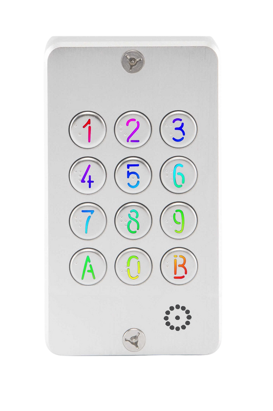 CL12A+HP Clavier codé compact à horloges Argent multifonctions Système breveté