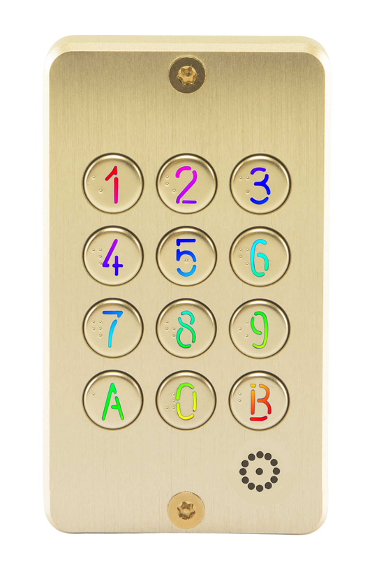 CL12D+HP Clavier codé compact à horloges Doré multifonctions Système breveté